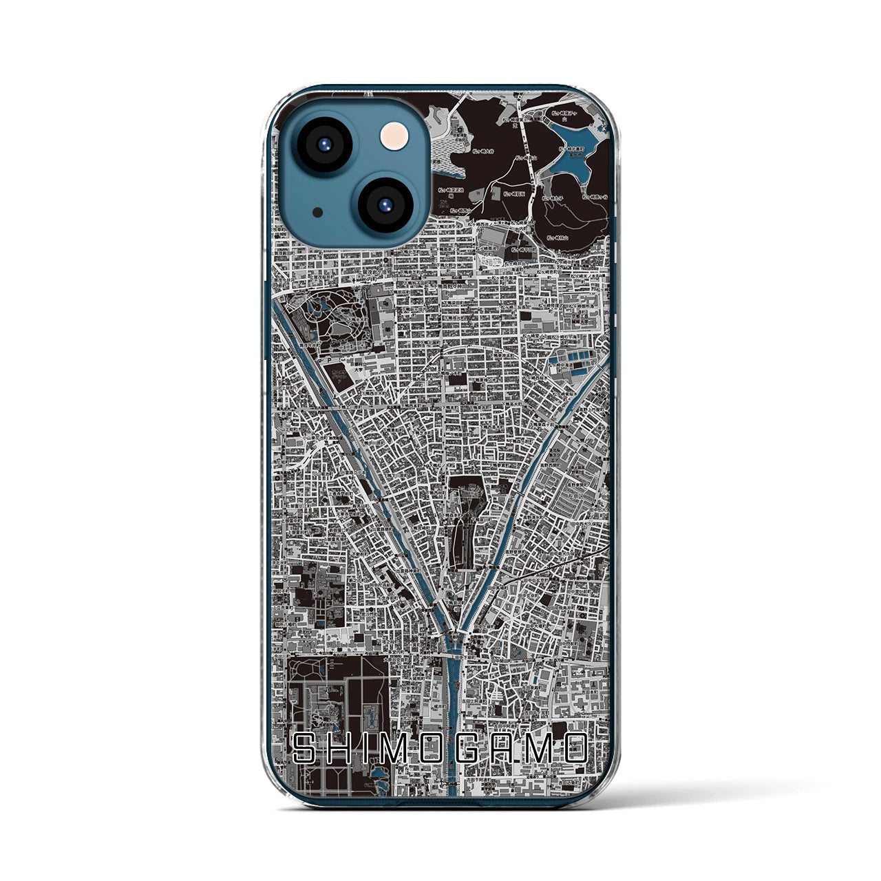 【下鴨(京都府)】地図柄iPhoneケース(クリアタイプ)