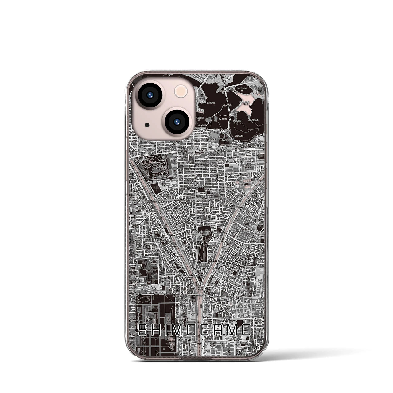 【下鴨(京都府)】地図柄iPhoneケース(クリアタイプ)