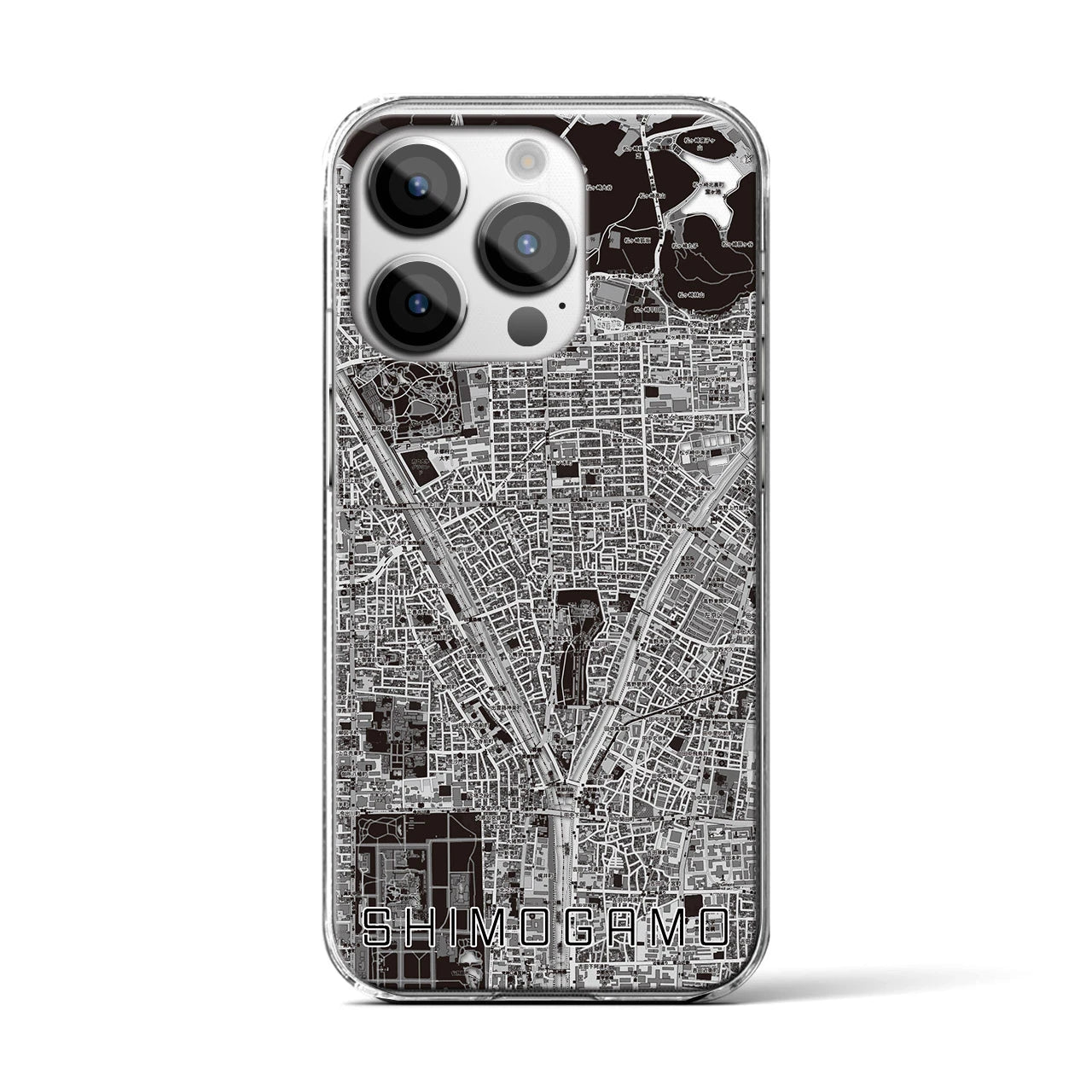 【下鴨(京都府)】地図柄iPhoneケース(クリアタイプ)