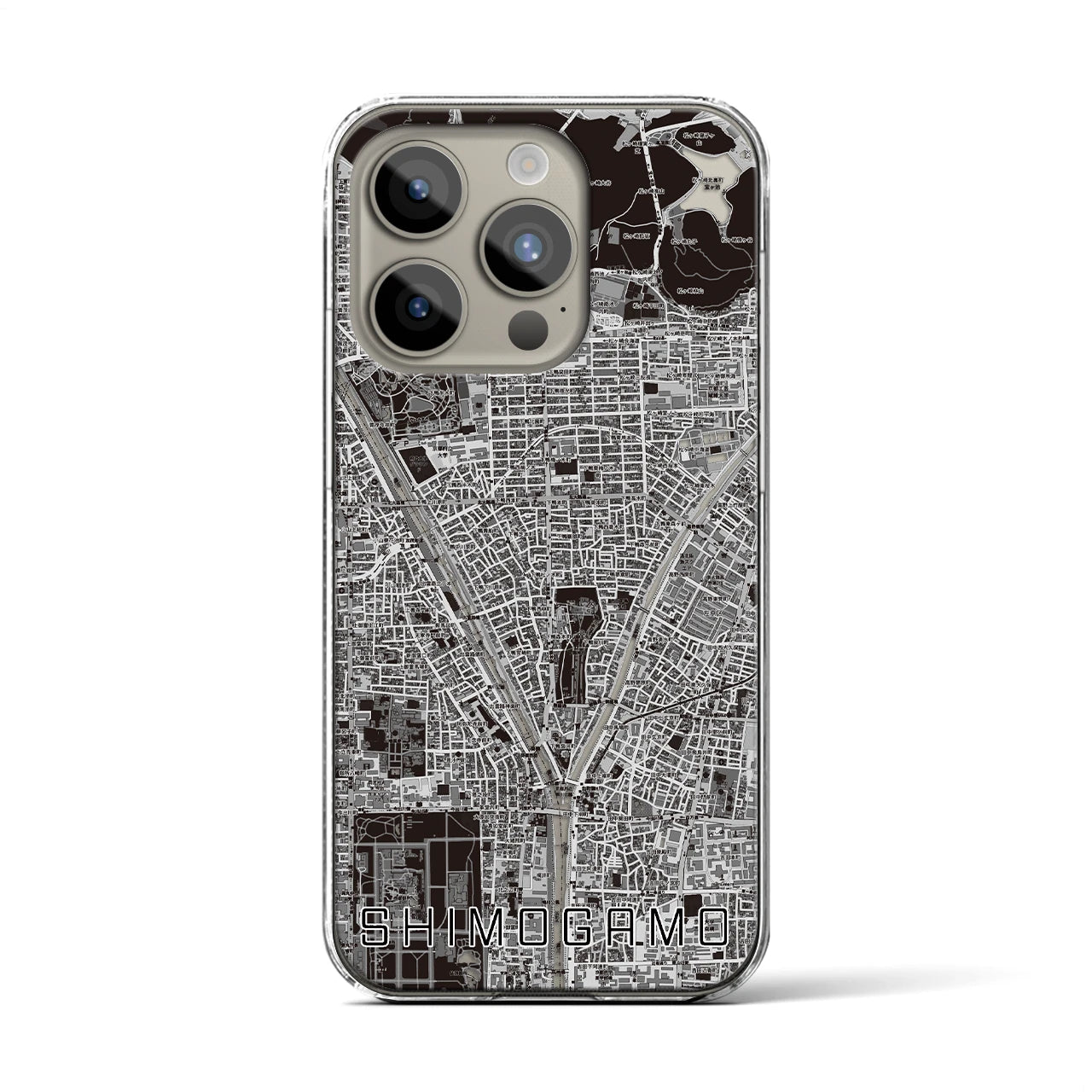 【下鴨(京都府)】地図柄iPhoneケース(クリアタイプ)