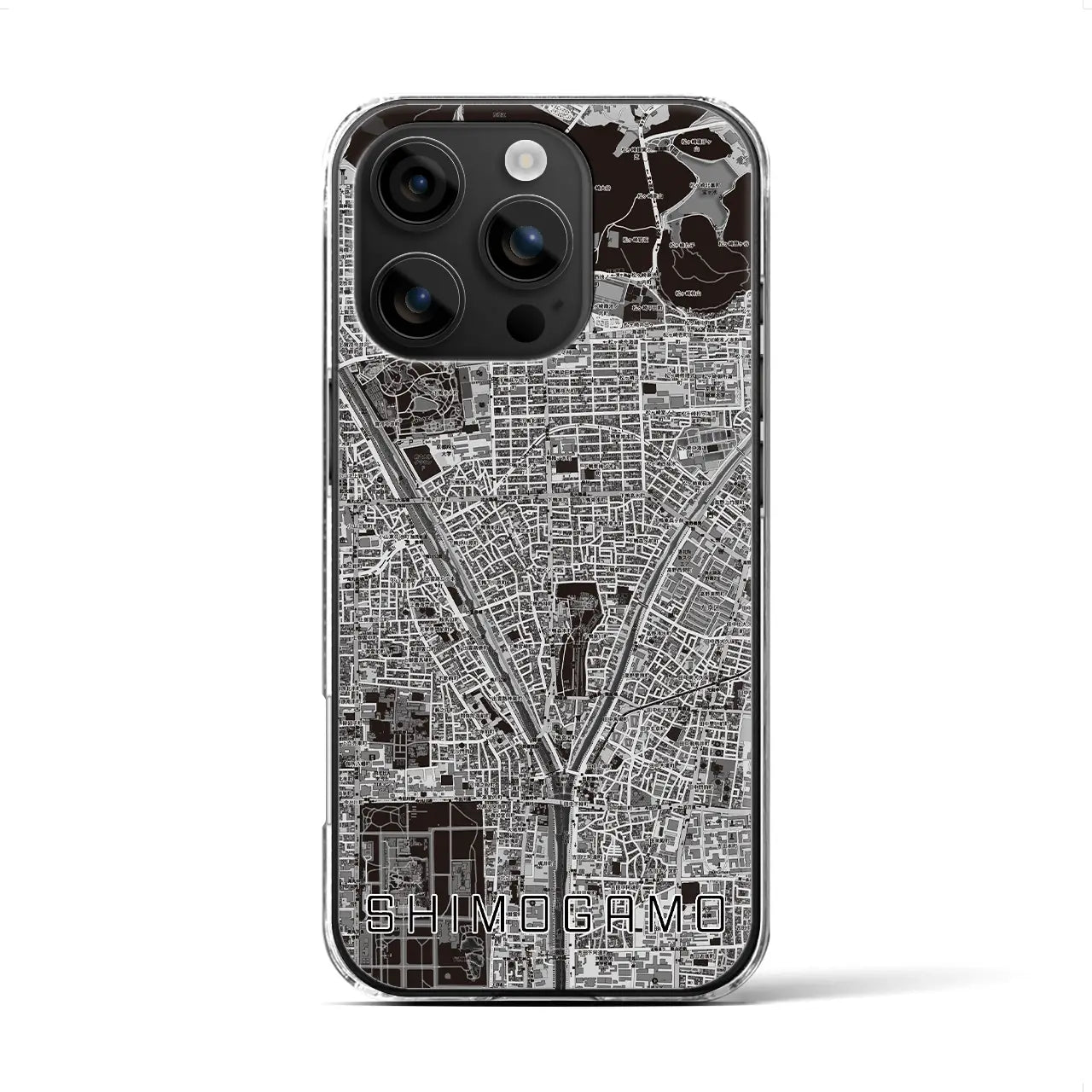 【下鴨(京都府)】地図柄iPhoneケース(クリアタイプ)