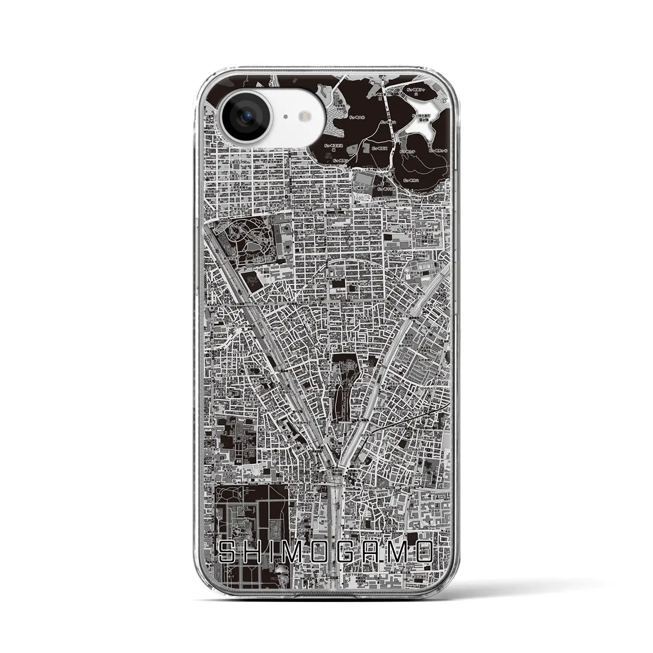 【下鴨(京都府)】地図柄iPhoneケース(クリアタイプ)