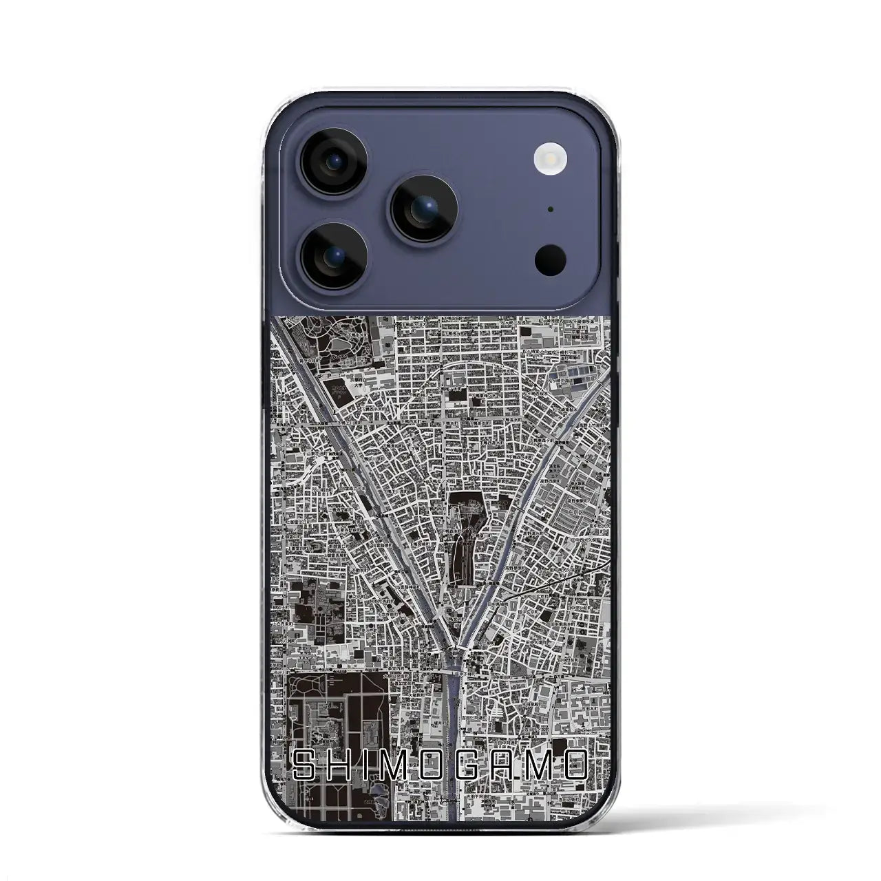 【下鴨(京都府)】地図柄iPhoneケース(クリアタイプ)