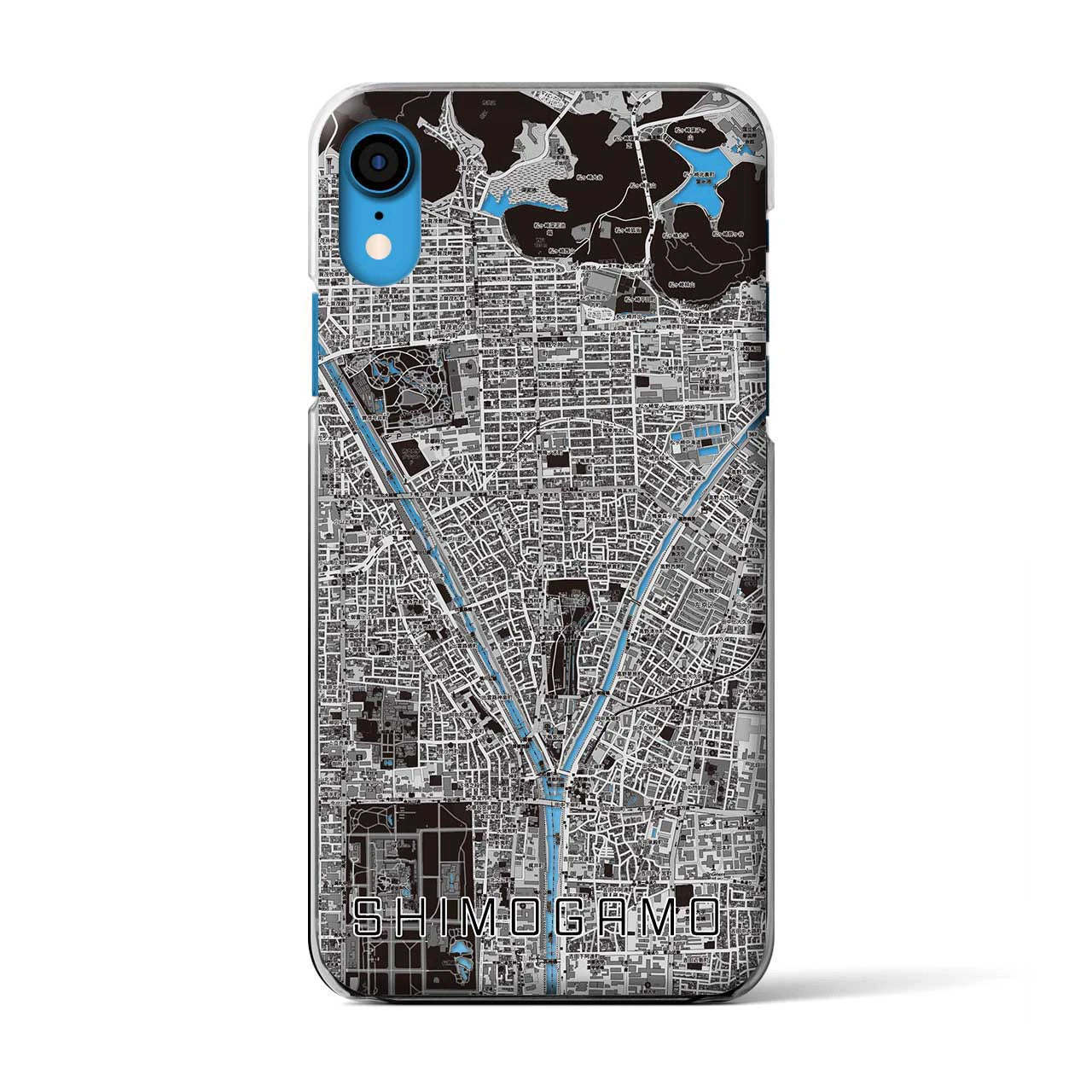 【下鴨(京都府)】地図柄iPhoneケース(クリアタイプ)