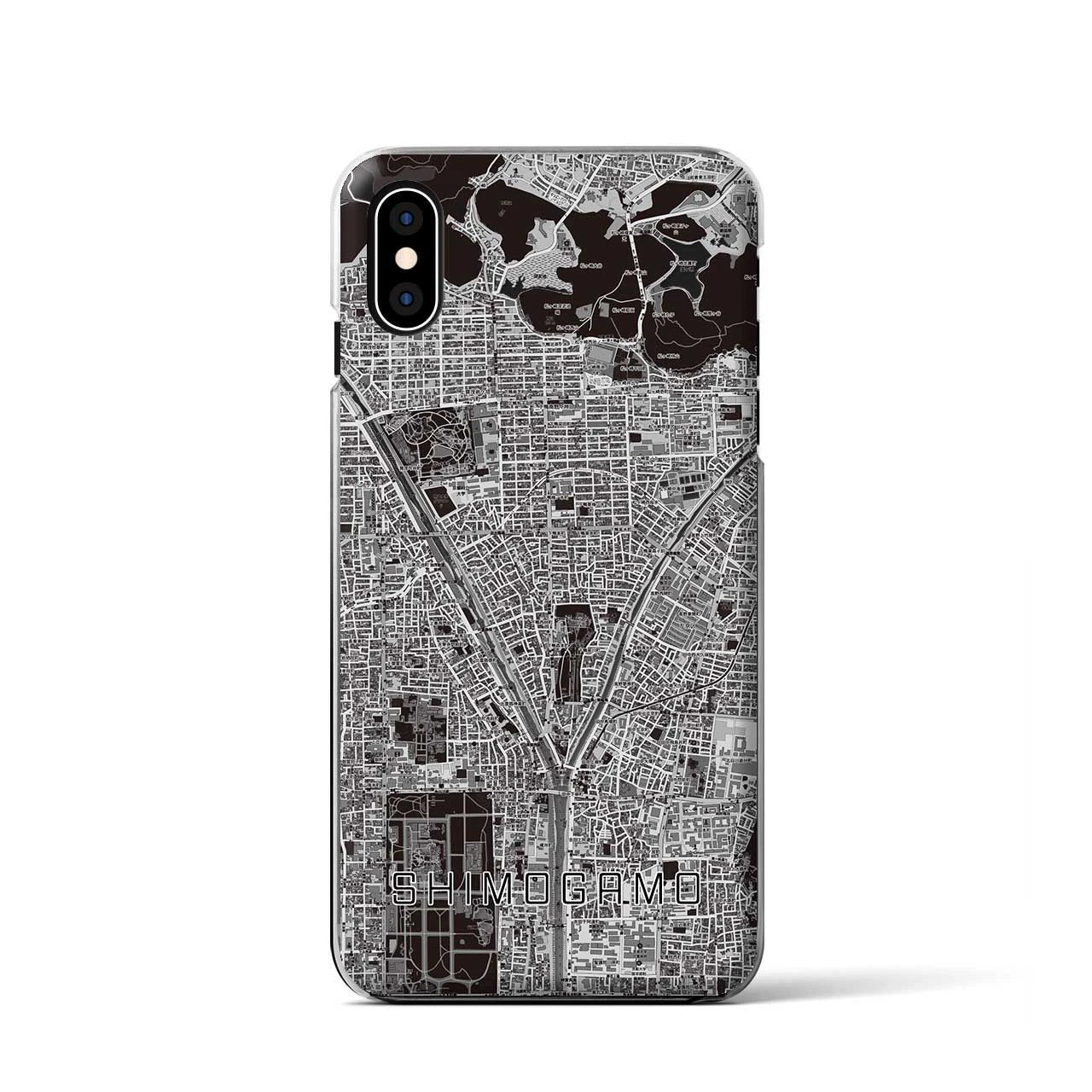 【下鴨(京都府)】地図柄iPhoneケース(クリアタイプ)