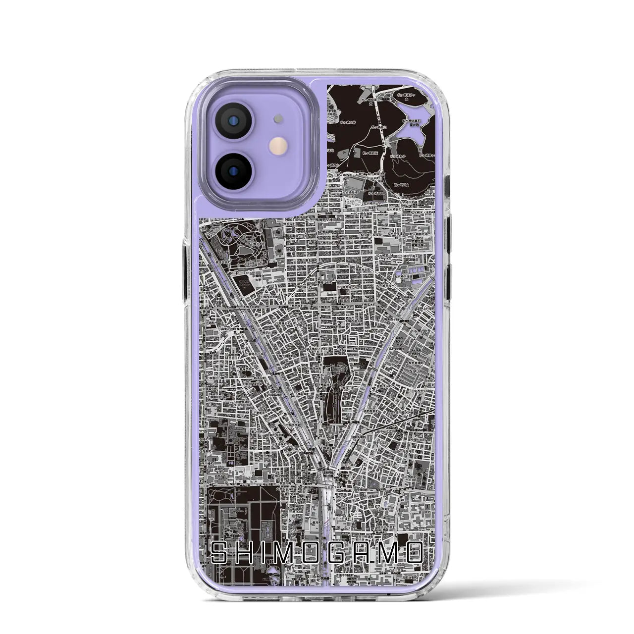 【下鴨(京都府)】地図柄iPhoneケース(MagSafeタイプ)