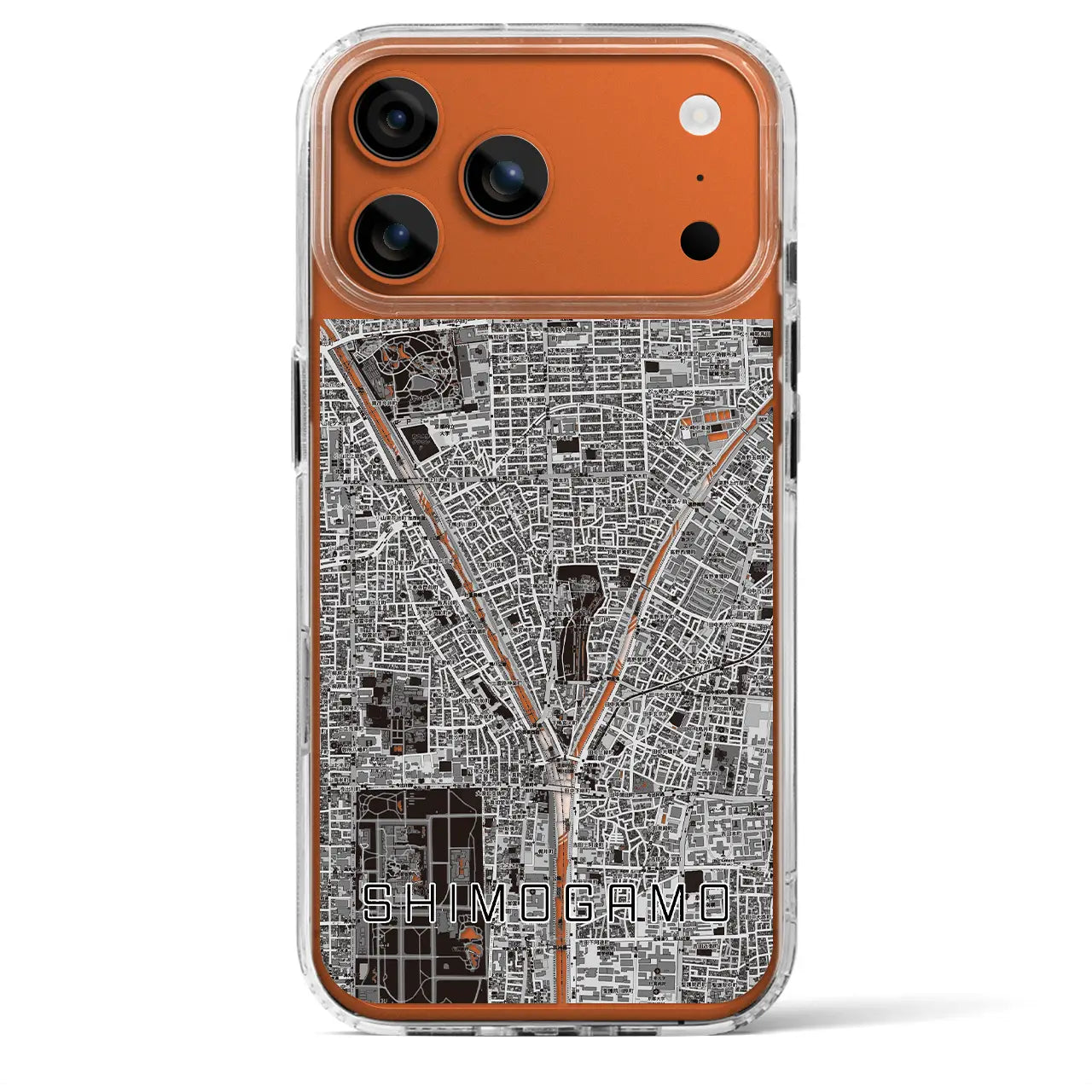 【下鴨(京都府)】地図柄iPhoneケース(MagSafeタイプ)