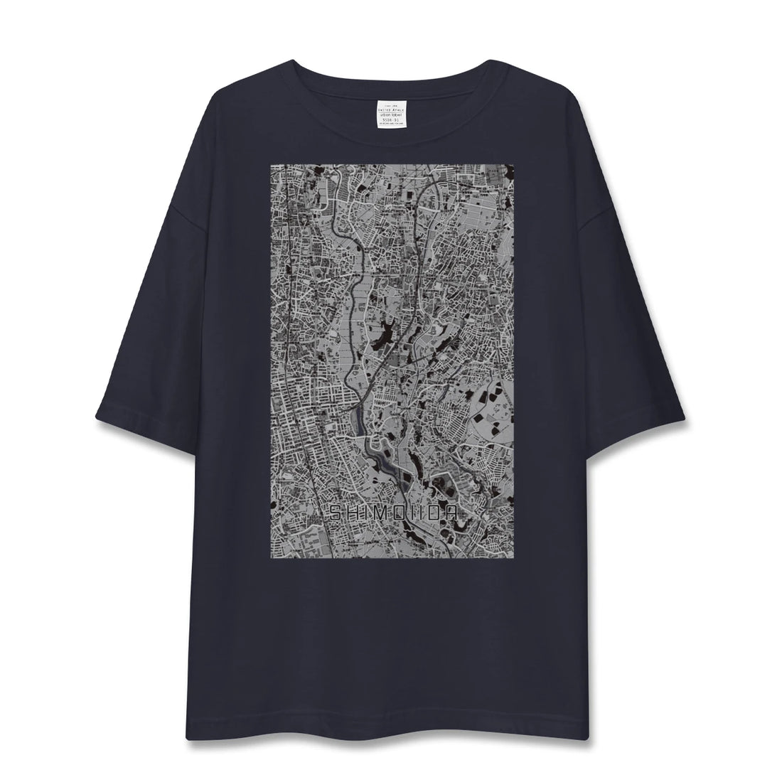 【下飯田(神奈川県)】地図柄ビッグシルエットTシャツ