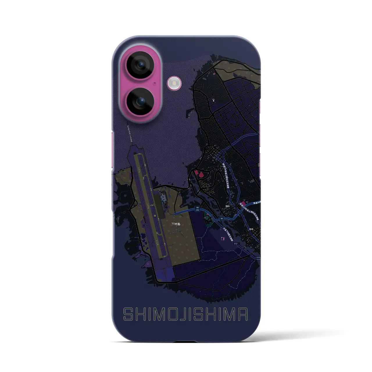 【下地島(沖縄県)】地図柄iPhoneケース(バックカバータイプ)