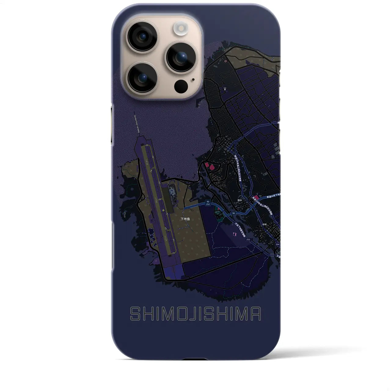 【下地島(沖縄県)】地図柄iPhoneケース(バックカバータイプ)