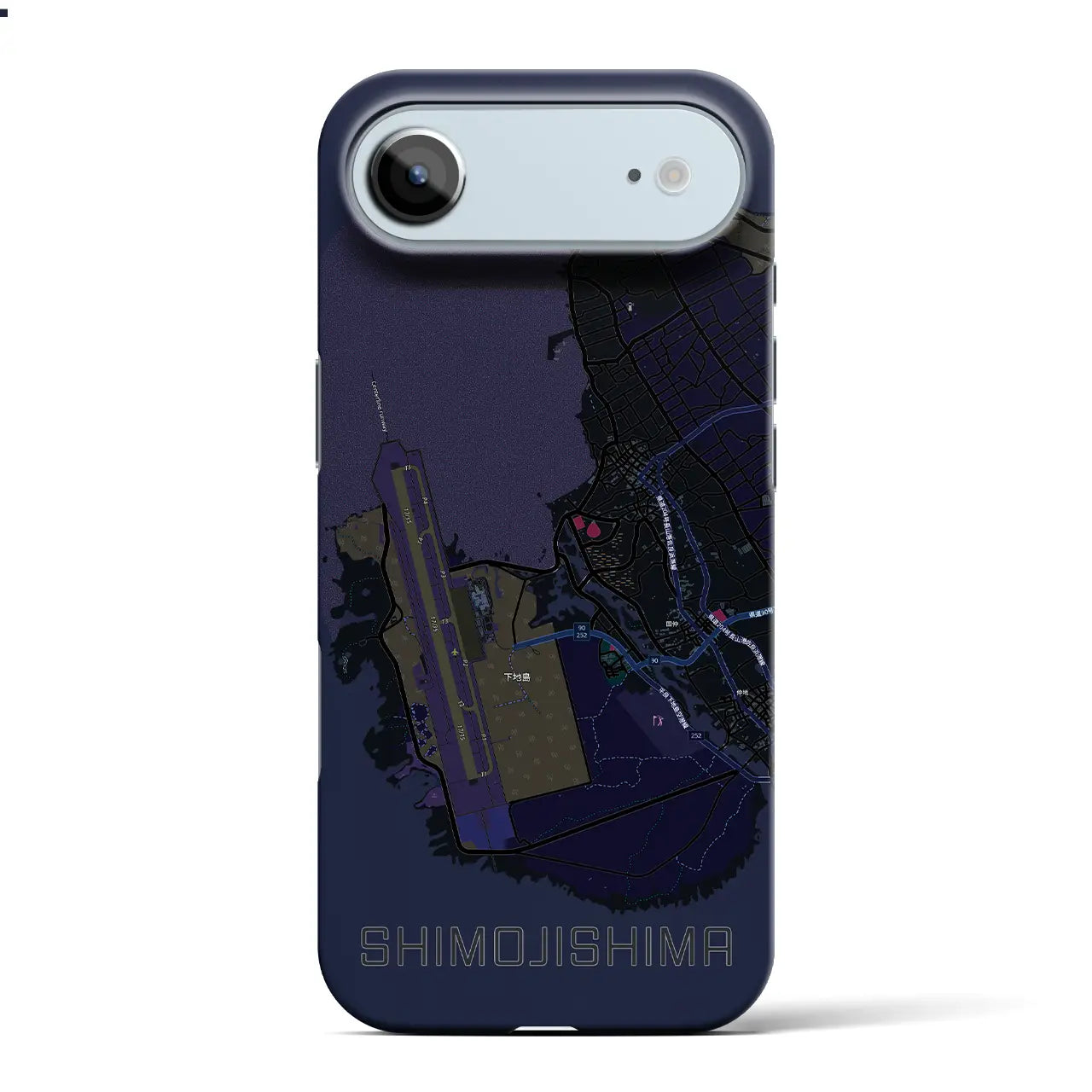 【下地島(沖縄県)】地図柄iPhoneケース(バックカバータイプ)