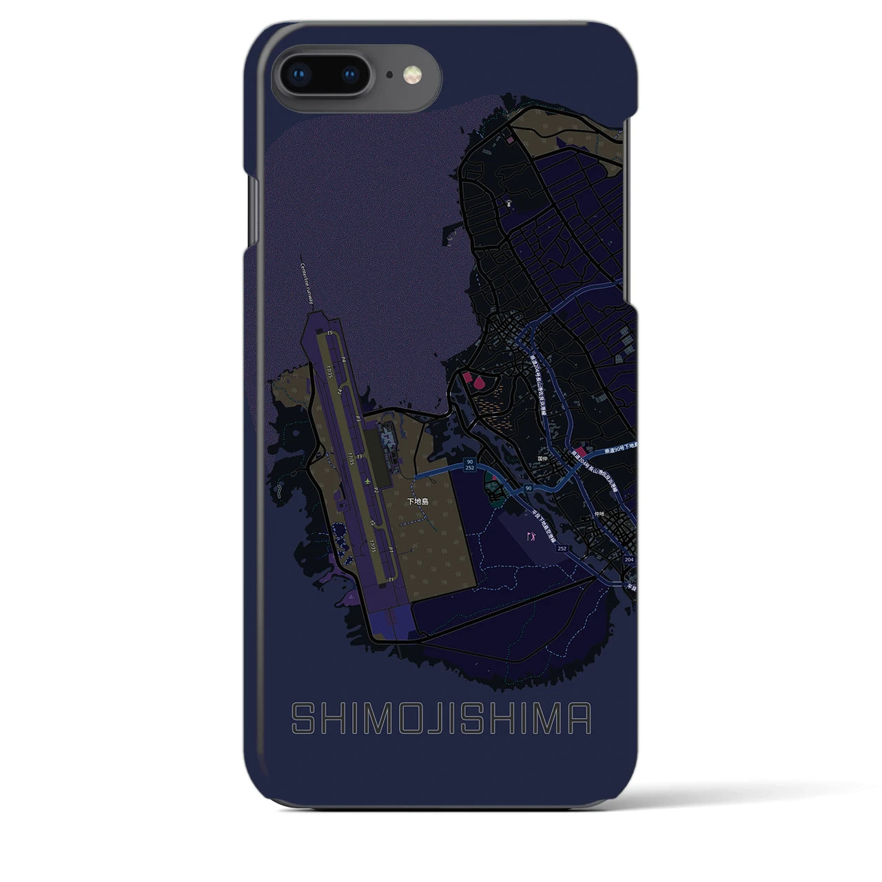 【下地島(沖縄県)】地図柄iPhoneケース(バックカバータイプ)