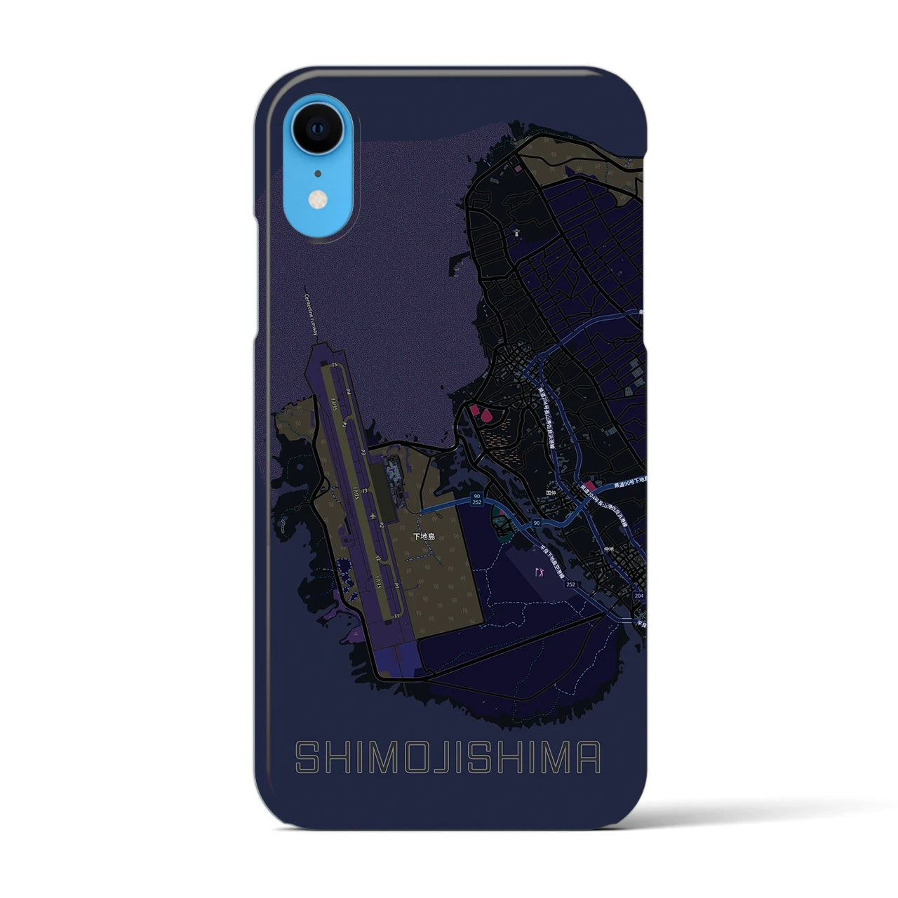 【下地島(沖縄県)】地図柄iPhoneケース(バックカバータイプ)