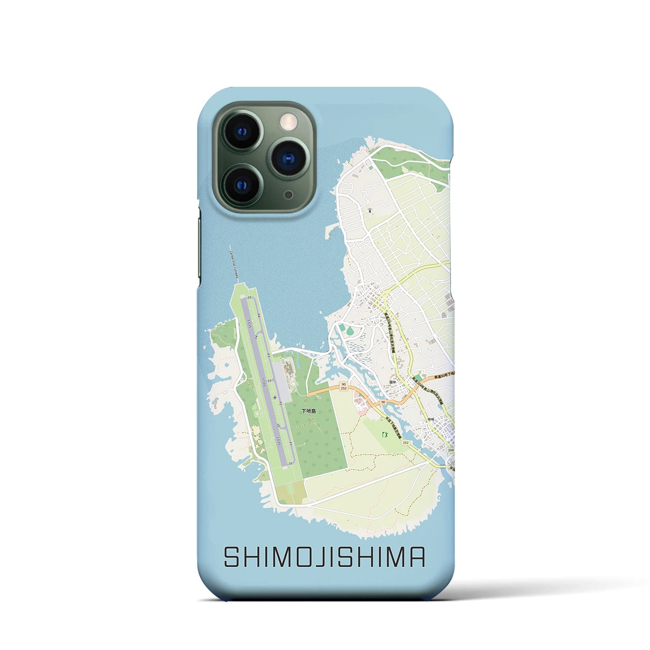 【下地島(沖縄県)】地図柄iPhoneケース(バックカバータイプ)
