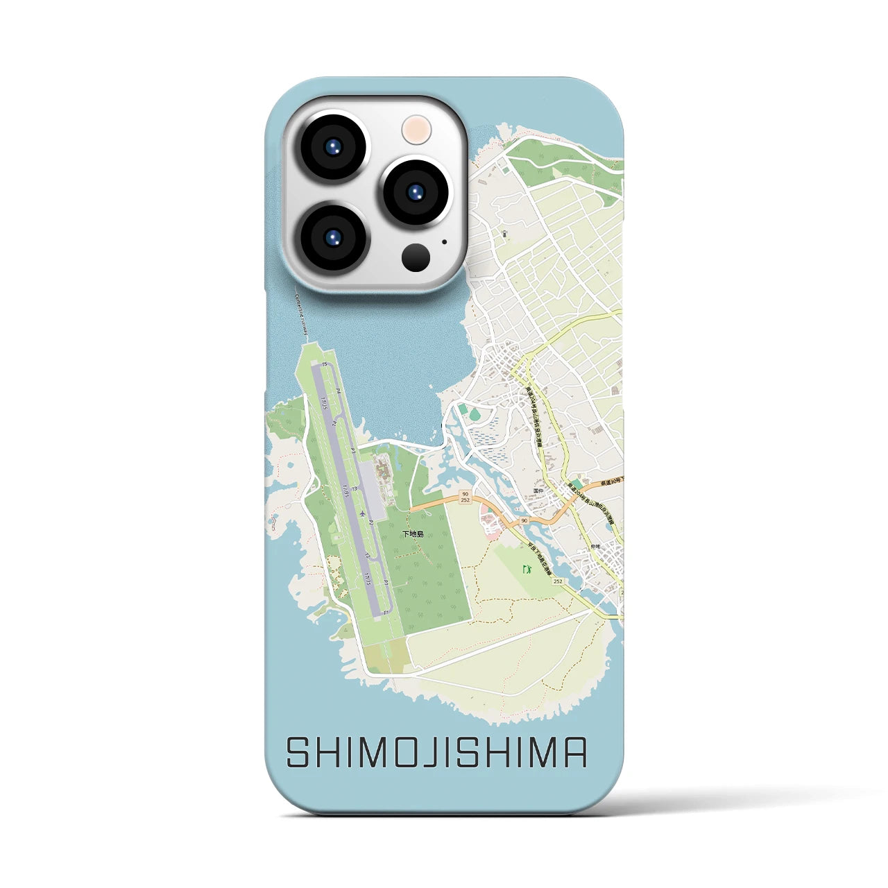 【下地島(沖縄県)】地図柄iPhoneケース(バックカバータイプ)