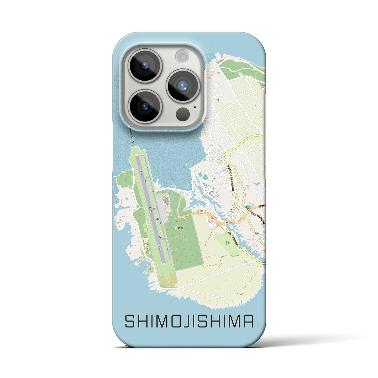【下地島(沖縄県)】地図柄iPhoneケース(バックカバータイプ)