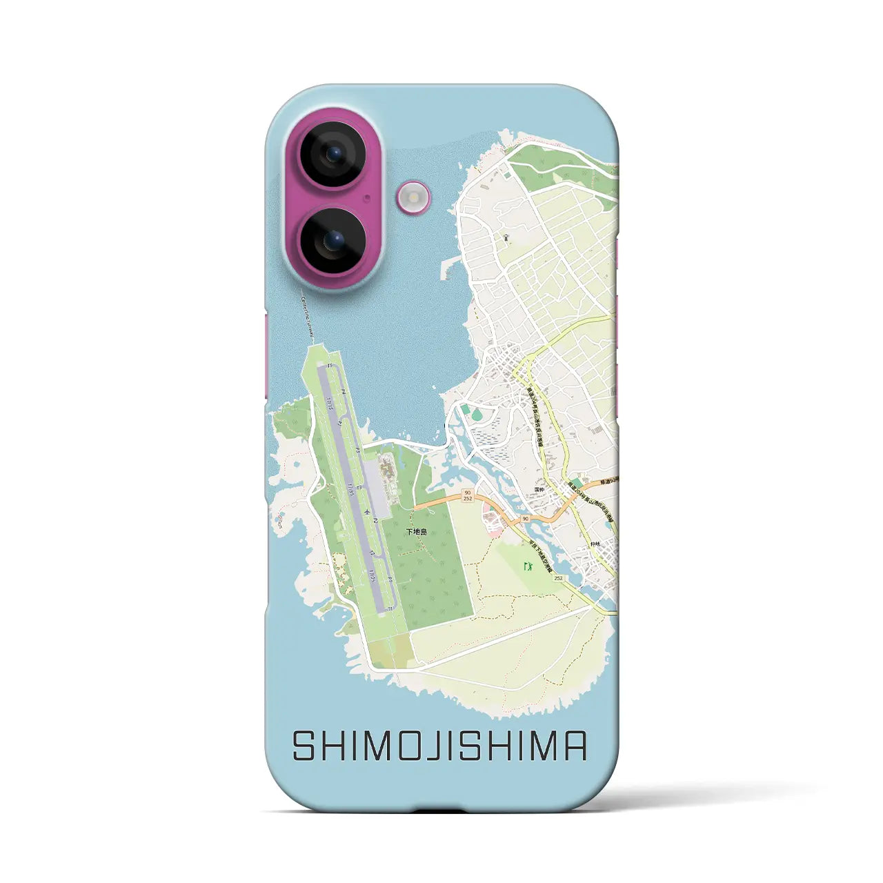 【下地島(沖縄県)】地図柄iPhoneケース(バックカバータイプ)