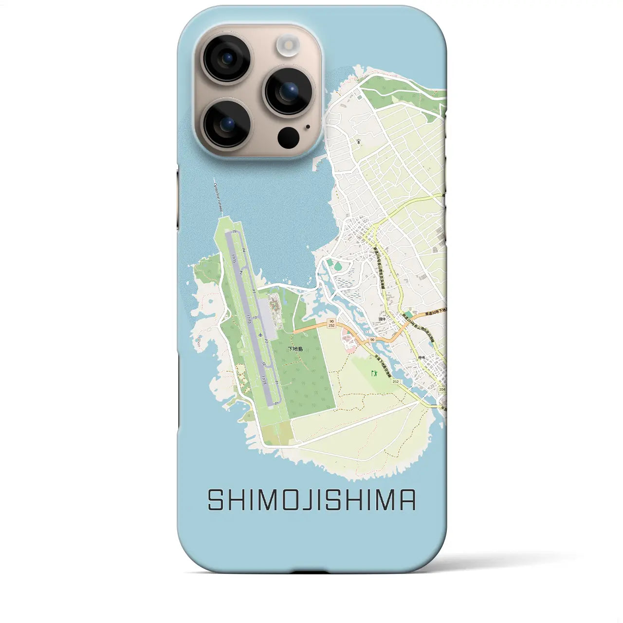 【下地島(沖縄県)】地図柄iPhoneケース(バックカバータイプ)
