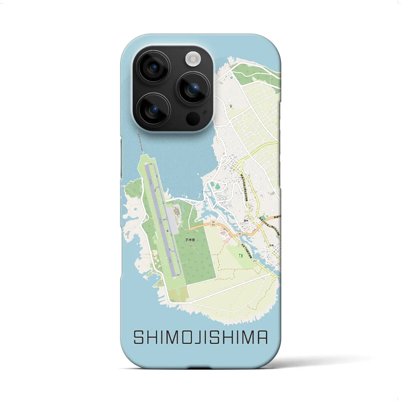 【下地島(沖縄県)】地図柄iPhoneケース(バックカバータイプ)
