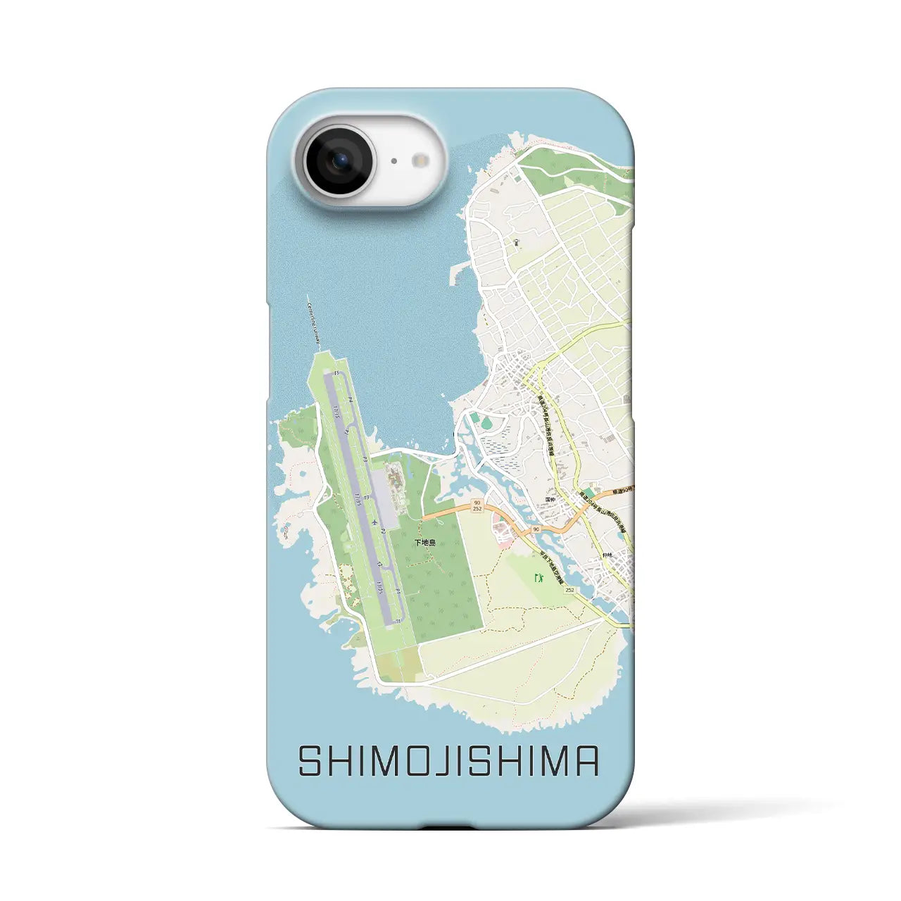 【下地島(沖縄県)】地図柄iPhoneケース(バックカバータイプ)