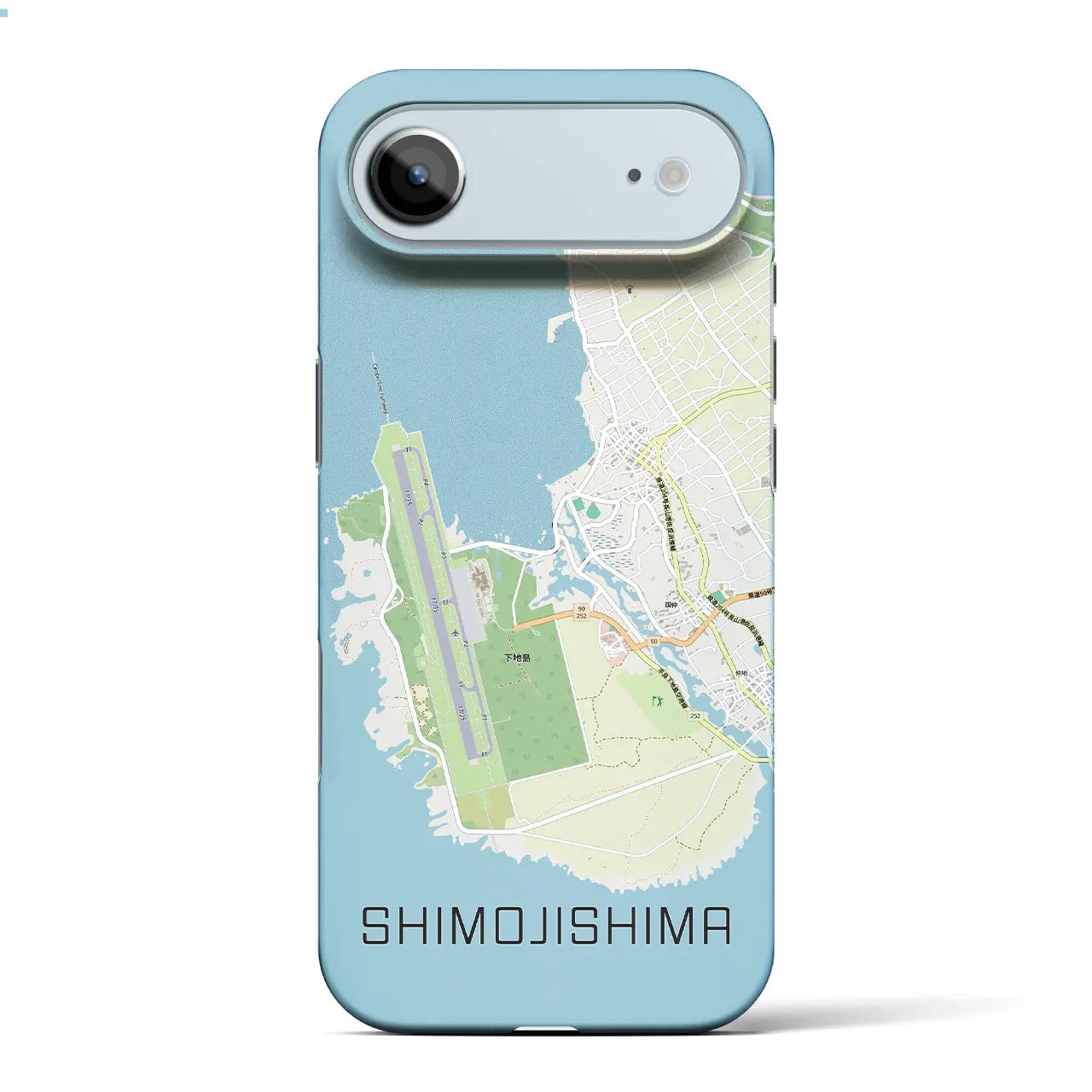 【下地島(沖縄県)】地図柄iPhoneケース(バックカバータイプ)