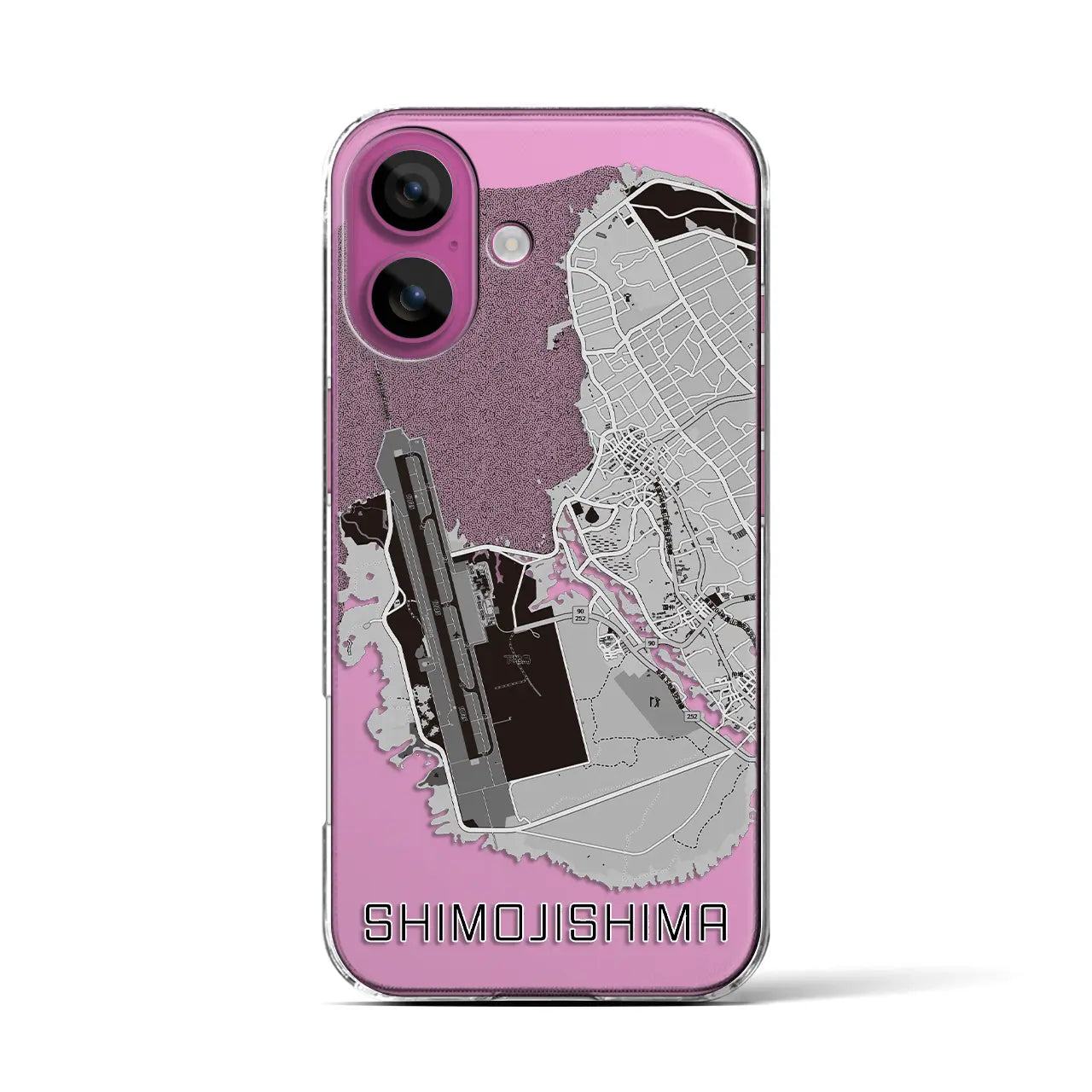 【下地島(沖縄県)】地図柄iPhoneケース(クリアタイプ)