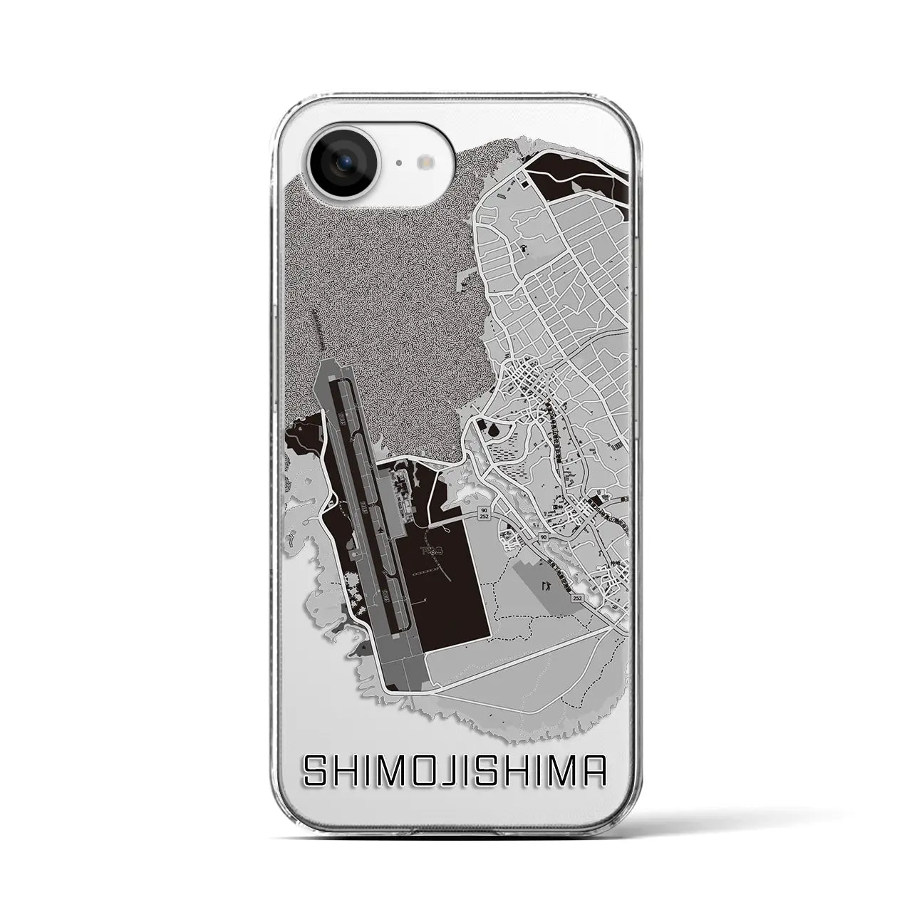 【下地島(沖縄県)】地図柄iPhoneケース(クリアタイプ)