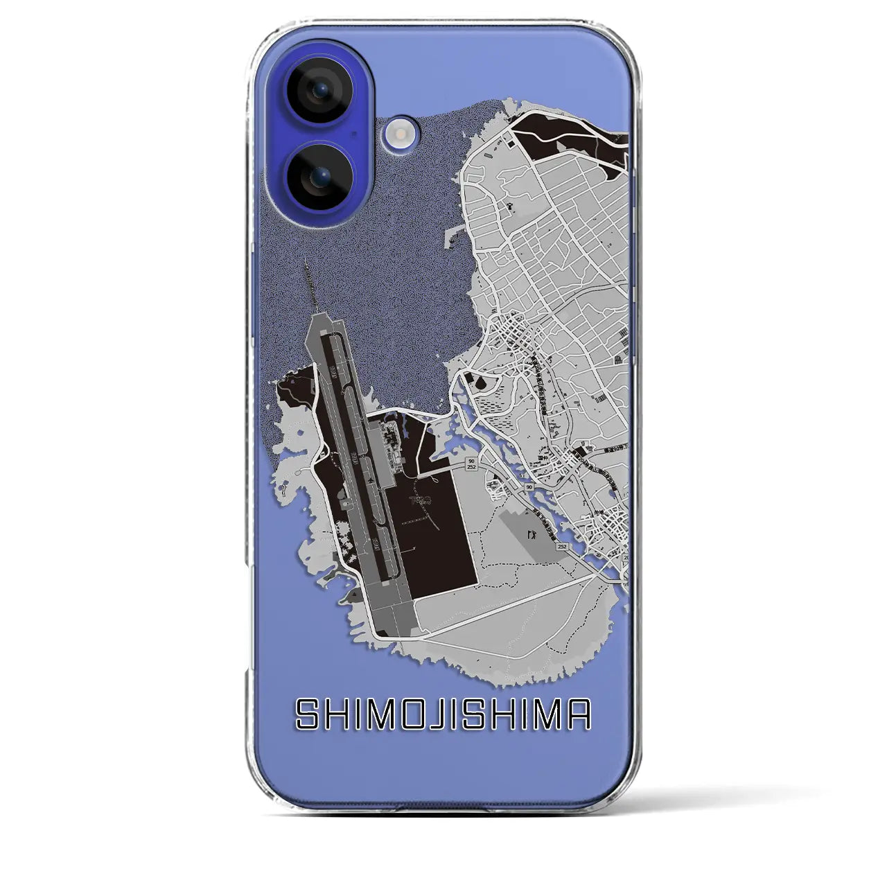 【下地島(沖縄県)】地図柄iPhoneケース(クリアタイプ)