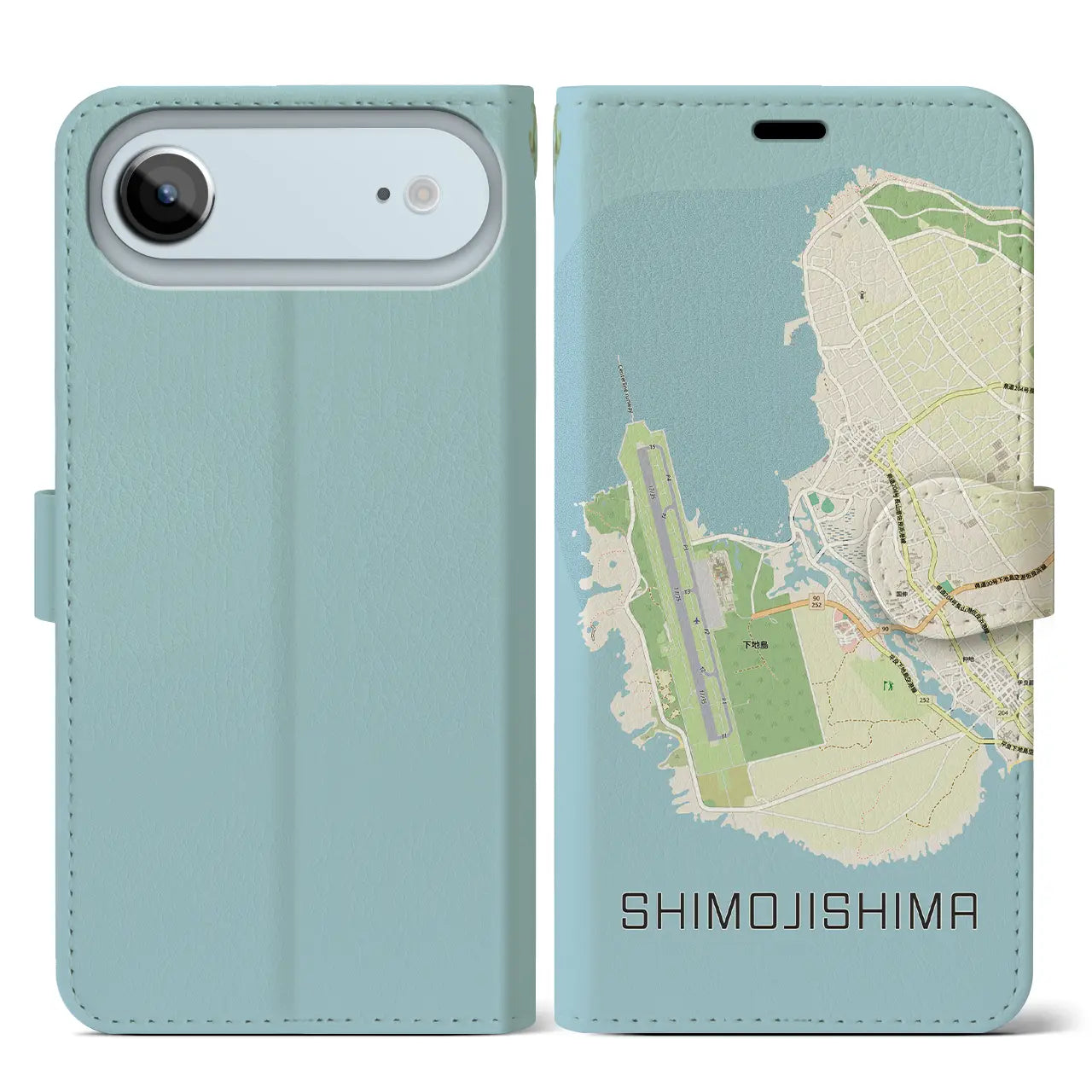【下地島(沖縄県)】地図柄iPhoneケース(手帳タイプ)