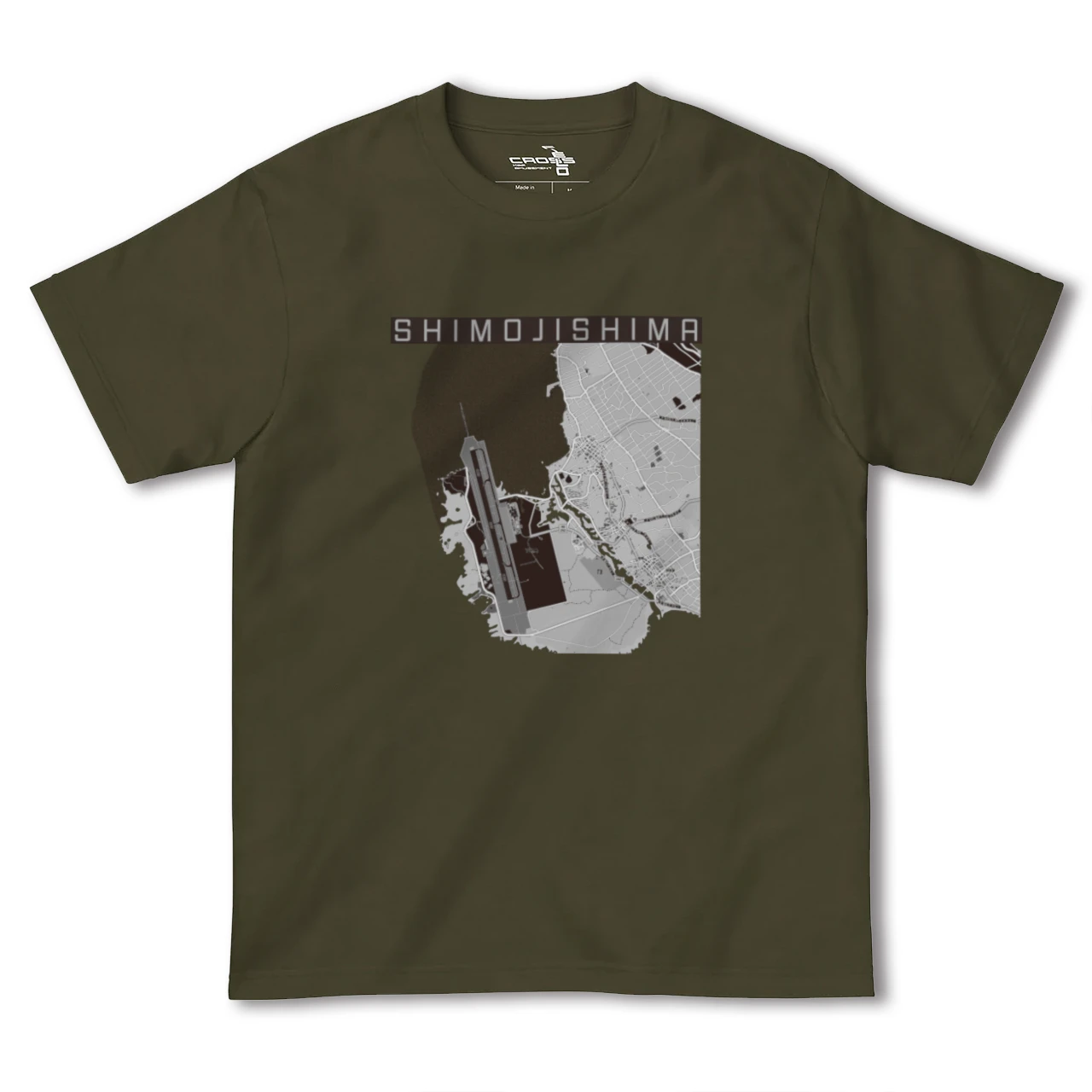 【下地島(沖縄県)】地図柄ヘビーウェイトTシャツ