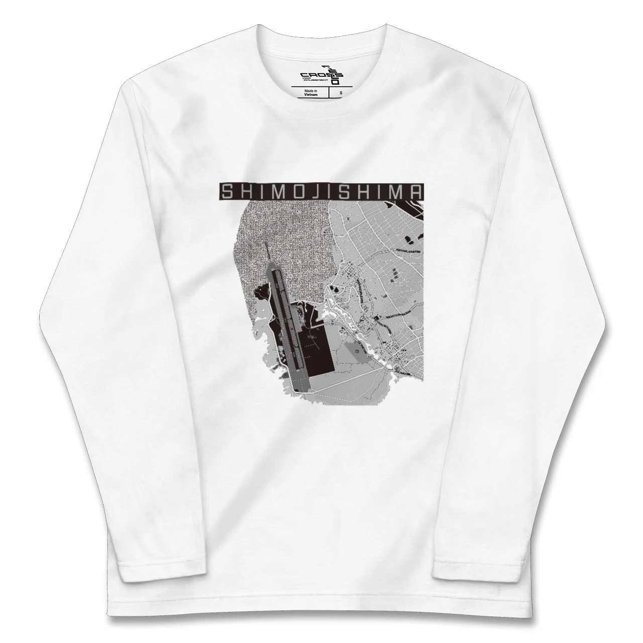 【下地島(沖縄県)】地図柄ロングスリーブTシャツ