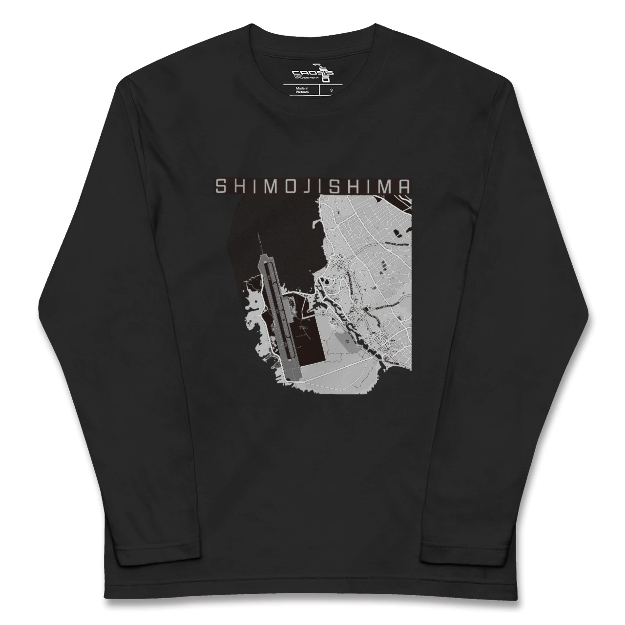 【下地島(沖縄県)】地図柄ロングスリーブTシャツ