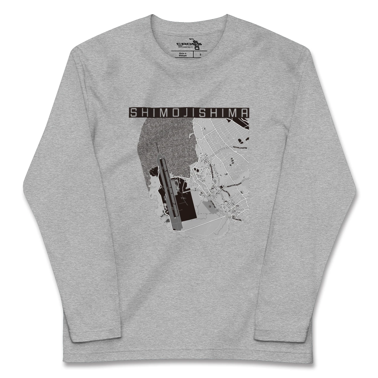 【下地島(沖縄県)】地図柄ロングスリーブTシャツ