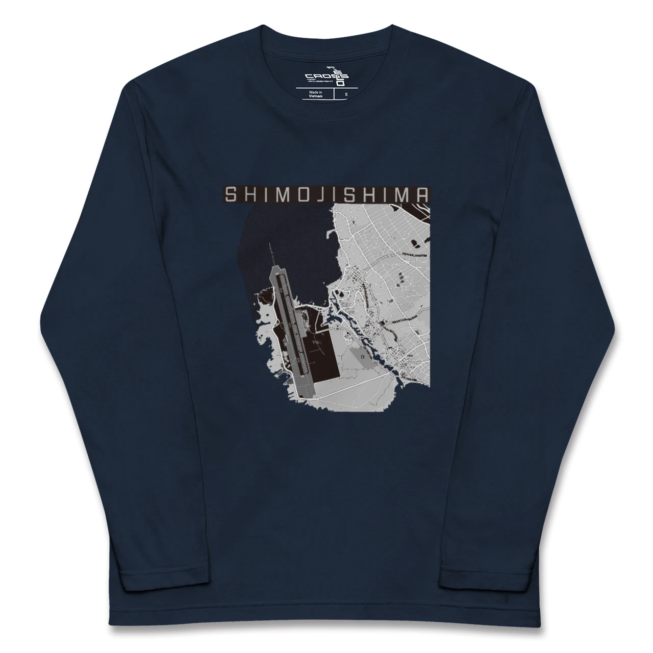 【下地島(沖縄県)】地図柄ロングスリーブTシャツ