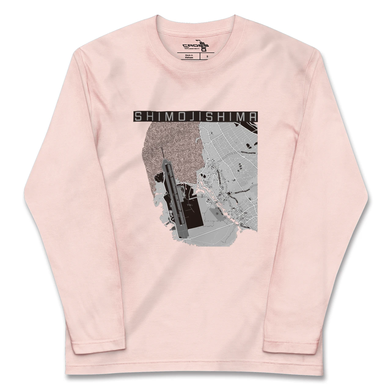 【下地島(沖縄県)】地図柄ロングスリーブTシャツ