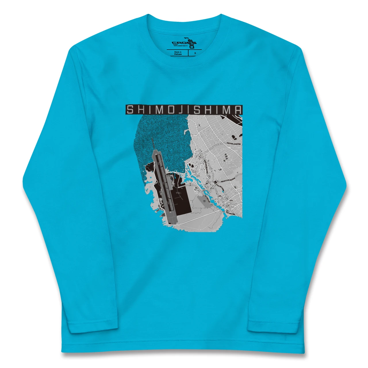 【下地島(沖縄県)】地図柄ロングスリーブTシャツ