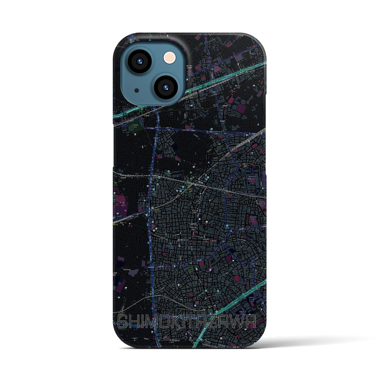 【下北沢(東京都)】地図柄iPhoneケース(バックカバータイプ)