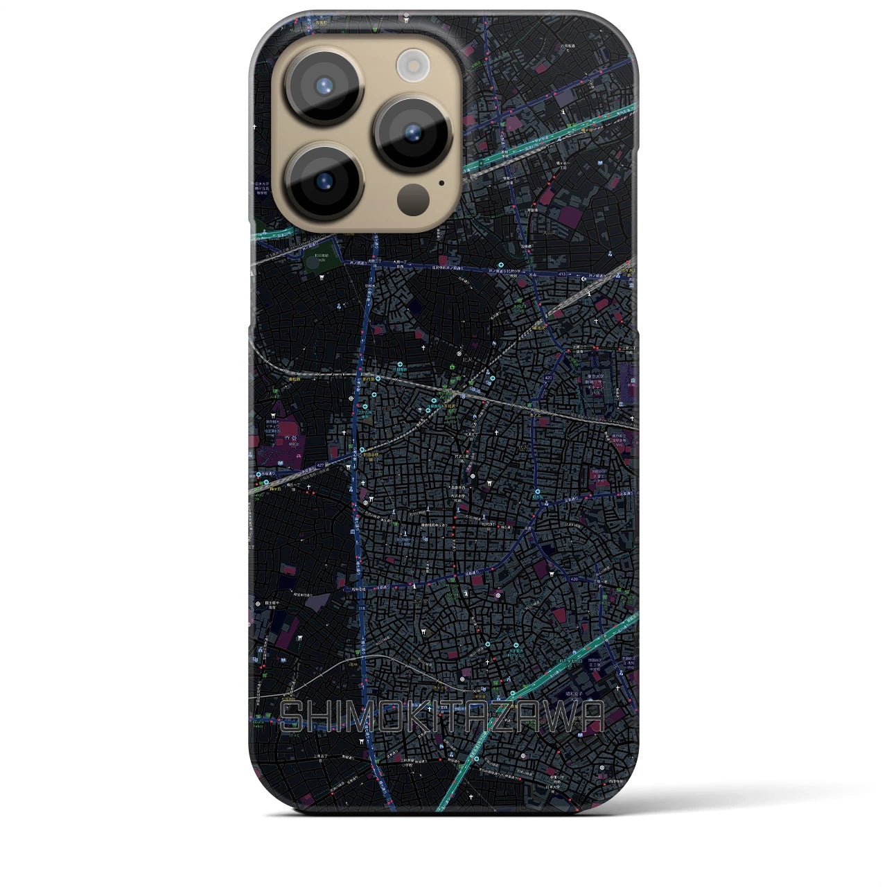 【下北沢(東京都)】地図柄iPhoneケース(バックカバータイプ)