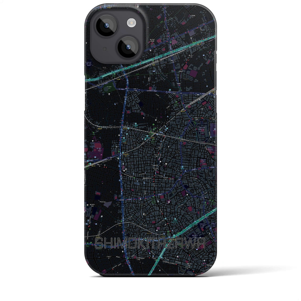 【下北沢(東京都)】地図柄iPhoneケース(バックカバータイプ)