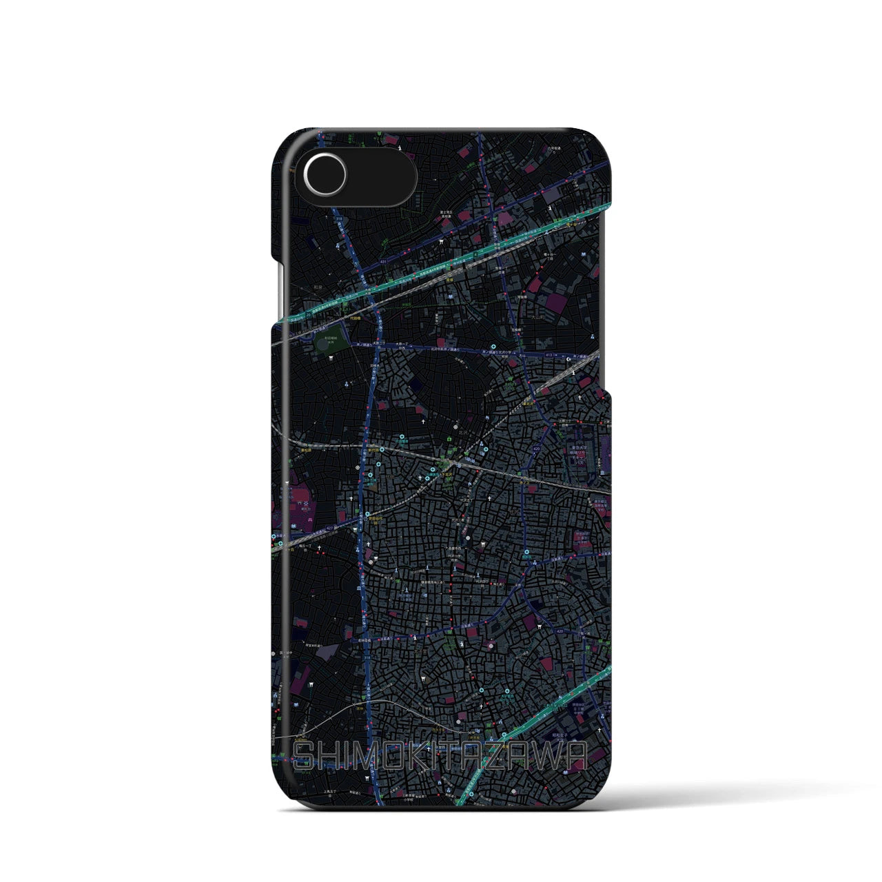 【下北沢(東京都)】地図柄iPhoneケース(バックカバータイプ)