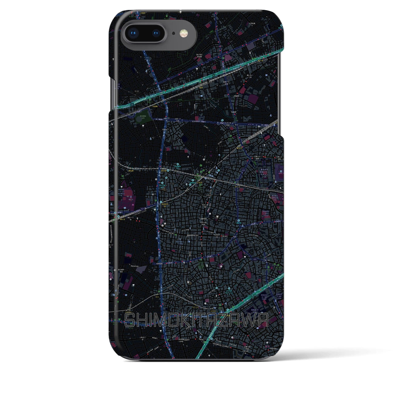 【下北沢(東京都)】地図柄iPhoneケース(バックカバータイプ)