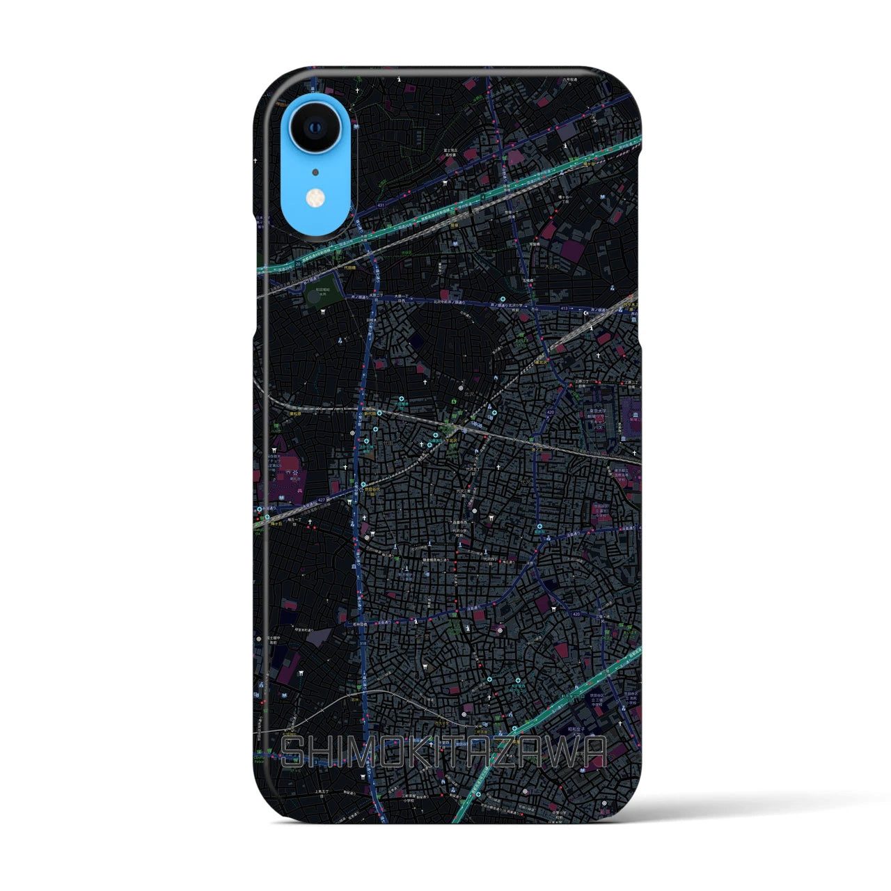 【下北沢(東京都)】地図柄iPhoneケース(バックカバータイプ)