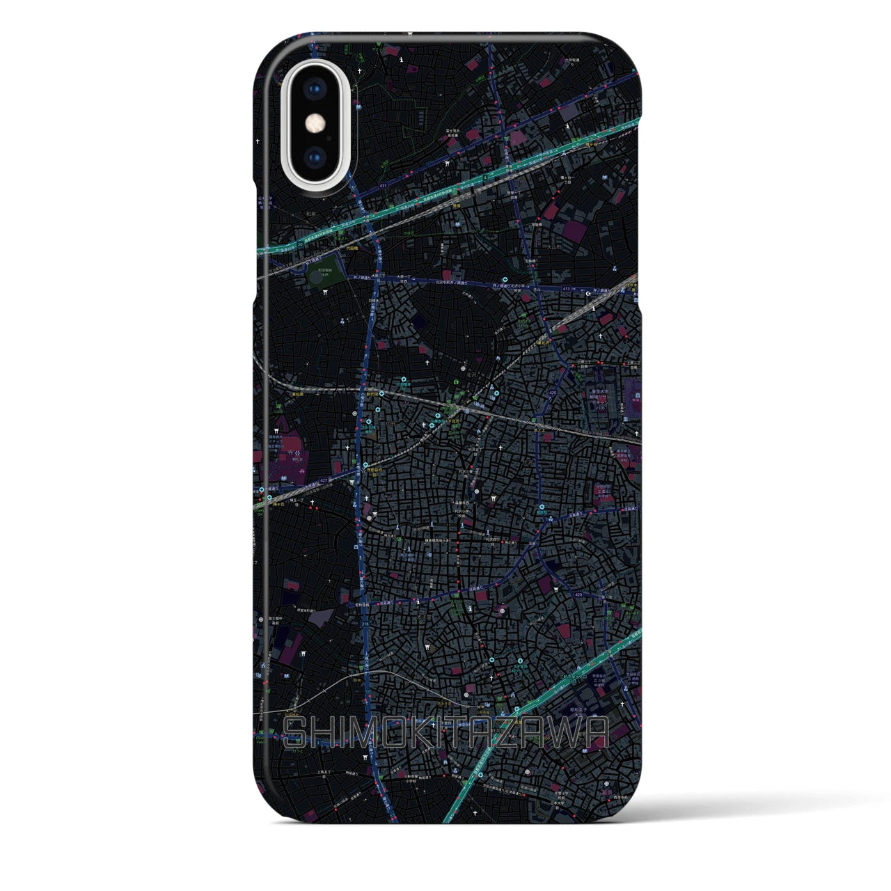 【下北沢(東京都)】地図柄iPhoneケース(バックカバータイプ)