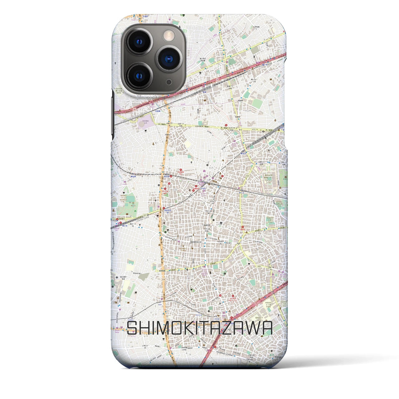 【下北沢(東京都)】地図柄iPhoneケース(バックカバータイプ)