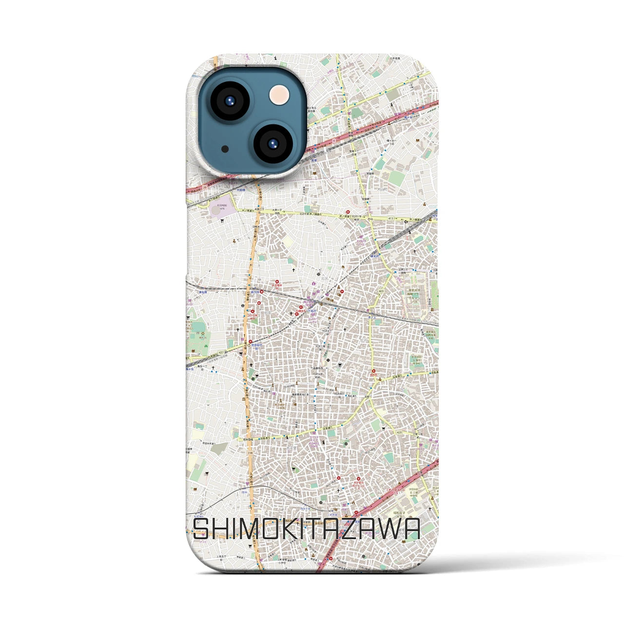 【下北沢(東京都)】地図柄iPhoneケース(バックカバータイプ)