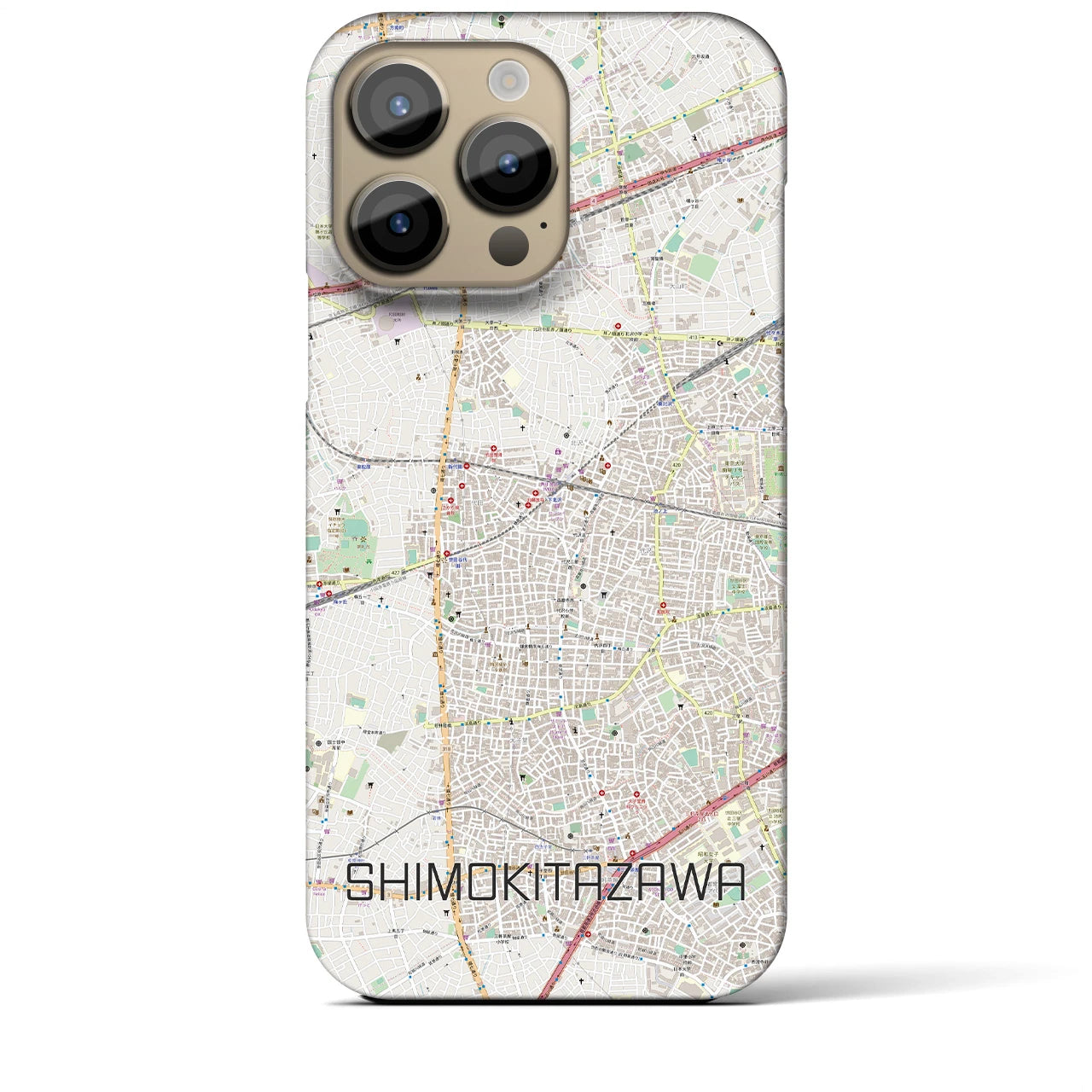 【下北沢(東京都)】地図柄iPhoneケース(バックカバータイプ)