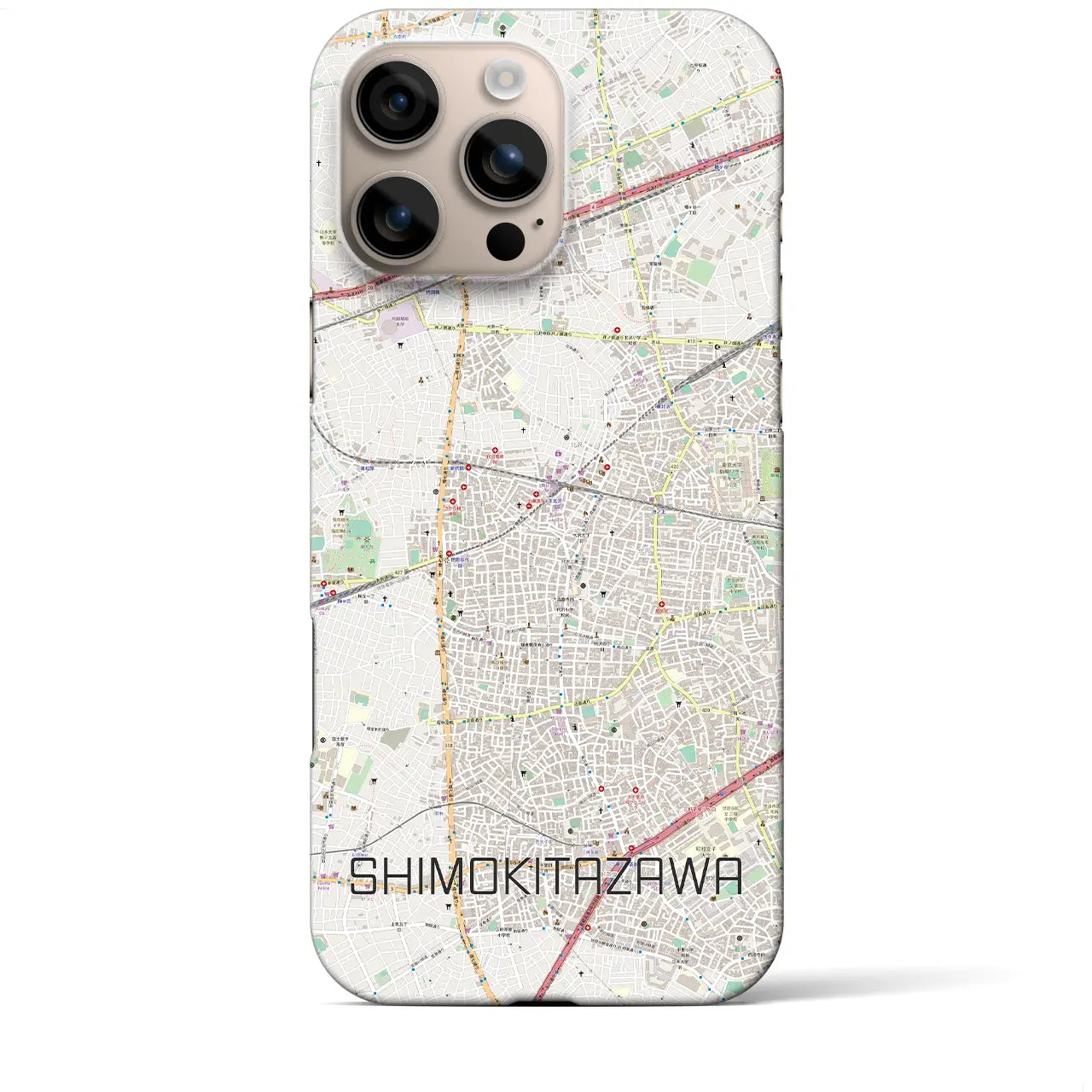 【下北沢(東京都)】地図柄iPhoneケース(バックカバータイプ)