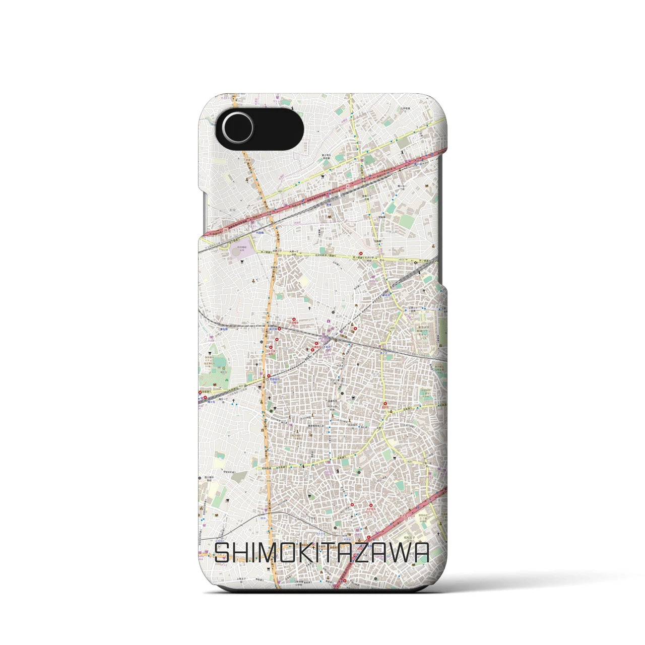【下北沢(東京都)】地図柄iPhoneケース(バックカバータイプ)