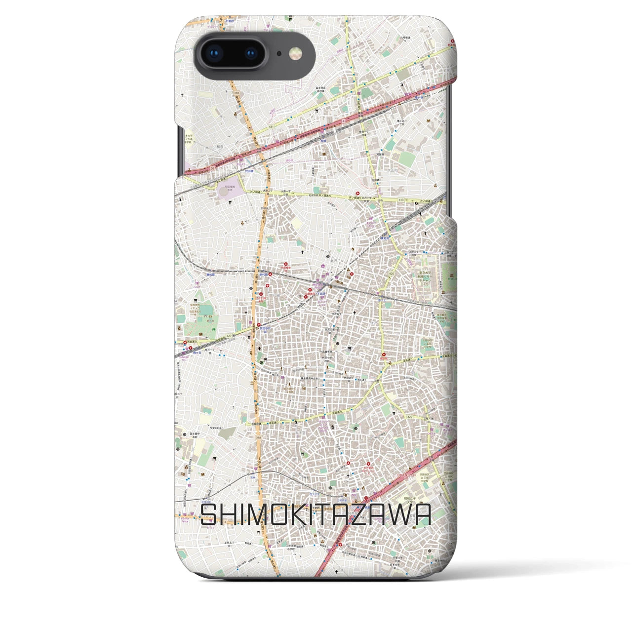 【下北沢(東京都)】地図柄iPhoneケース(バックカバータイプ)