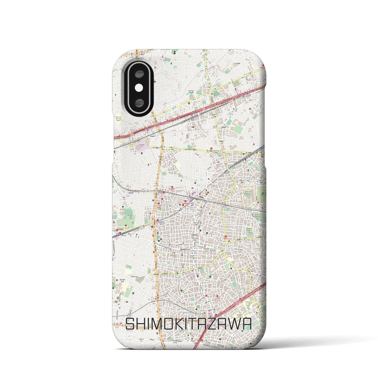 【下北沢(東京都)】地図柄iPhoneケース(バックカバータイプ)